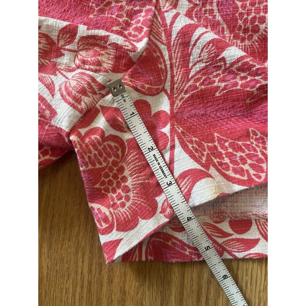J Crew Pink White Floral Textured Chino Shorts Size 10 - Picture 8 of 9
